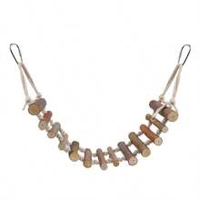 Juguete de columpio de escalera de madera y cuerda natural para loros, puente colgante para escalar, juguetes para masticar para loros y hámsteres - Como en la imagen - Ver 3