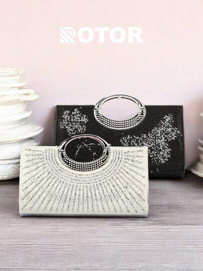 Wunderschöne, prachtvolle und elegante funkelnde Diamant-Abendtaschen sind sowohl als Schultertasche als auch als Handtasche erhältlich. Mit Metallketten ausgestattet, sind sie charismatisch, modisch, luxuriös und strahlen Eleganz aus. Sie sind geeignet für Hochzeiten, Partys, Geburtstagsfeiern, Abendveranstaltungen, Feiertage, Abendessen und alle Arten von besonderen Anlässen.