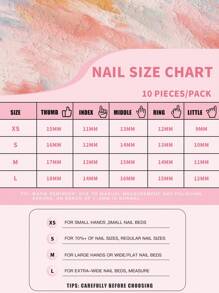 10PCS Viral Y2K Press On Nails - Sparkling Diamond Drip Design - Short Square Fake Nails For Everyday Glam