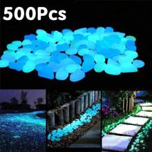 Luminous Stones Glow In The Dark Pebbles Glowing Stones Outdoor Walkways Home Garden Yard Decor Fish Tank Pebble Rocks - Blue - View 2