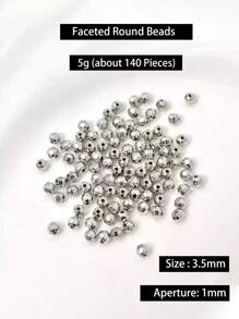 1 paquete (10g) (5g) (20g) Surtido de cuentas espaciadoras de varios estilos - corazón, estrella, formas geométricas, formas asimétricas, cuentas espaciadoras de color plateado para manualidades de collares y pulseras DIY