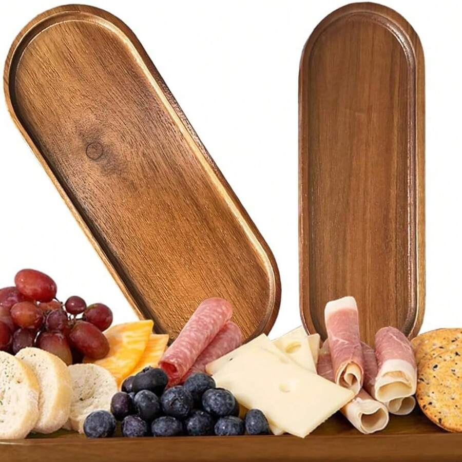 Oval Wooden Tray, Clean And Tidy, Essential For Home