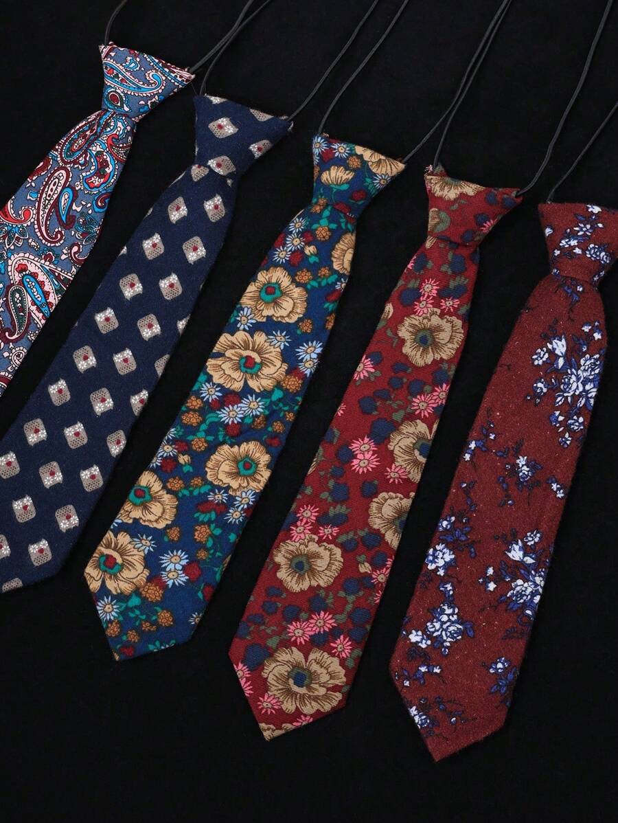 1 件男士复古图案领带，正式西装领带，适合婚礼商务专业工作