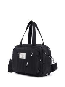 1 件带郁金香刺绣设计的妈妈包，适合妈妈的时尚小单肩包，灵感来自 - 彩色 - 查看 4