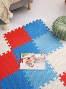 30*30*1cm (16 Pcs/Set), 4 Colours Mixed Patchwork Floor Mat With PVC Bag EVA Interlocking Foam Puzzle Floor Mats