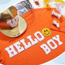 1 件字母数字补丁，熨烫字母 A-Z 补丁，装饰性修补绣花补丁个性化缝制补丁用于服装修补帽子衬衫鞋子牛仔裤包，字母布补丁用于团队服装装饰（白色） - 白色 - 查看 7