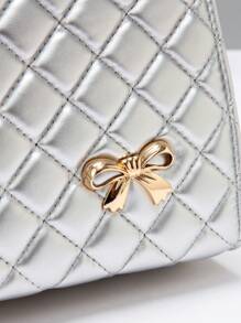 Sac à main pour femme, mode et atmosphérique, sac de mère, grande capacité pour le milieu d'âge, sensation haut de gamme, sac à bandoulière croisé - Argent - Voir 8