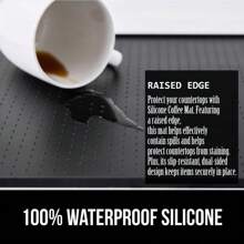 硅胶咖啡垫、浓缩咖啡饮料吧台配件、防水耐热碗碟干燥垫，固定在厨房台面上