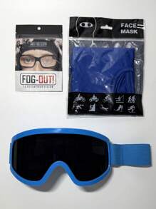 POLASUP 3 In 1 Set - Large Size Ski Goggles With Eye Cover, All-Inclusive Women Fashion Decorative Soft Rubber Ski Goggles, Anti-Fog, Anti-UV, Anti-Sand Goggles For ATV, Karting, Hiking, Skydiving, Adjustable Strap Easy Comfort Casual Outfits Outdoor Cycling Glasses - Multicolor - View 21