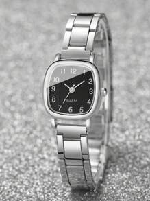 2pcs/Set Women Fashion Simple Square Dial Small Dial Quartz Wristwatches, Steel Band (Watch Box Not Included) - Multicolor - View 8