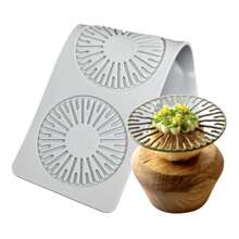 1 PIEZA Molde de encaje de hoja hueca de fondant, molde de silicona con formas de flores de hojas múltiples para decoración de pasteles, moldes de impresión de fondant para chocolate, azúcar, caramelo, magdalenas y horneado - Gris - Ver 3