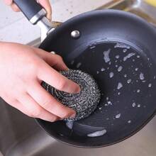 New 20pcs/Bag Stainless Steel Cleaning Ball Kitchen Cleaning Brush Pot Brushing Dish Steel Ball