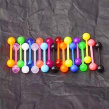Sortierte farbige acrylische Zungenpiercing, unisex einfarbiger Pierring-Schmuck
