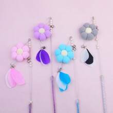 1/5 Piezas Palo de juego para gatos amantes de los gatos y madres de gatos, con plumas suaves y esponjosas de colores, provisto de campana, seguro y resistente a mordeduras, duradero, adecuado para interactuar y ejercitar a gatos amantes de los gatos y madres de gatos. Proporciona juguetes y suministros perfectos para la diversión sin fin de los amantes de los gatos y madres de gatos, juguetes lindos para sostener en la mano.