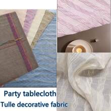 Wrinkled Transparent Crystal Sari Tulle Roll Fabric Wedding Party Birthday Chair Decoration Reinforced Material Party Table Decoration Craft