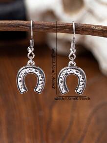 1 Pair Horseshoe Earring Western Cowgirl Style Earrings Jewelry For Women
