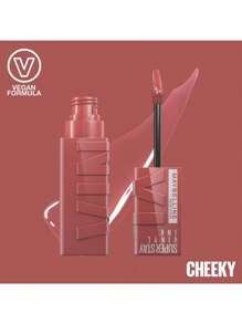 Maybelline 超级持久乙烯基墨水光泽唇膏，俏皮，持久，瞬间闪亮，唇彩，防脱色唇膏，0.14 盎司/4.2 毫升 - 唇彩，防脱色，持久，唇膏，彩妆，夏季彩妆，Y2K - Cheeky - 查看 2