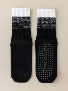 2/5 Paar Damen Kniestrümpfe für Yoga & Sport, rutschfest, feuchtigkeitsableitend, atmungsaktiv für Innenworkouts, Herbst