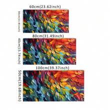 1 幅抽象彩色羽毛帆布画印刷品 - 无框现代艺术，适用于客厅墙壁装饰，自然风景，适用于客厅卧室