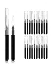 100 piezas Micro cepillo de cejas con tapa, cepillo de laminación de cejas, spoolies para cejas, pestañas, cepillo de cejas y pestañas, herramientas para rellenar, levantar y teñir cejas y pestañas, peine para extensiones