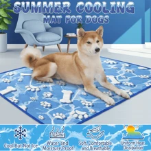 Almohadilla de enfriamiento grande para perros, almohadilla de enfriamiento para perros y gatos, almohadilla de enfriamiento para mascotas, almohadilla de enfriamiento de seda de hielo lavable para verano para camas de perro, perreras, transportines y asientos de coche