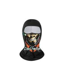 1pc Outdoor Sports Quick Dry Breathable Ice Silk Face Cover, Digital Print Full Face Mask, Suitable For Cycling, Fishing, Beach Sports, UV Protection And Windproof