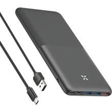 Batería externa para iPhone de Apple, iPad, teléfonos Android, regalos para familia, amigos, cumpleaños, invierno, San Valentín, Pascua, adecuada para uso al aire libre, compras, viajes, suministro de energía portátil seguro y estable - Negro-A - Ver 1