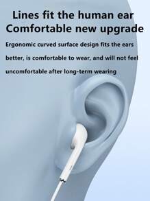 Type-C In-Ear Wired Headphones With Microphone And Remote Control, Clear Voice Calling, Compatible With IPhone, 3.5mm Phones - White - View 5