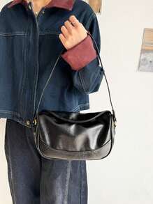 Niche Design Women Bag, 2025 New Autumn/Winter Maillard Retro Shoulder Underarm Crossbody Dumpling Bag, Versatile
