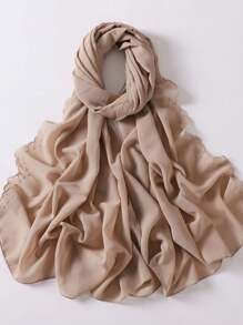 新款珍珠雪纺刺绣长围巾/头巾,适合中东、马来西亚和印度尼西亚 - 多色 - 查看 25