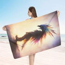 1 Piece Extra Large Beach Towel - Quick Drying, Soft, Lightweight, Sand-Free, Microfiber Material, Cute Bird Design, Ideal Gift For Women And Adults, Suitable For Pool, Travel And Swimming Summer, Holiday