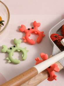 1pc/2pcs Kitchen Stove Silicone Spoon Rest Holder, Movable Countertop Storage Rack - Multicolor - View 12