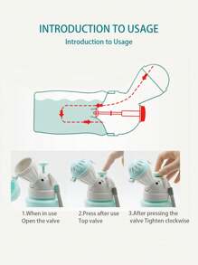 1 bình đựng nước tiểu di động cho bé có thiết kế chống rò rỉ, thích hợp cho du lịch, cắm trại, lái xe và tập đi vệ sinh, dùng cho bé trai và bé gái - Nhiều màu - Xem 6