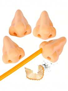 6/12 Innovative Nose Shaped Pencil Sharpeners - Quirky And Fun Pencil Sharpeners, Manual Double Hole Pencil Sharpeners For Student Stationery