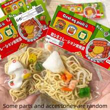 1pc Simulation Ramen Knead Happy Convenient Pasta Play Handmade Seafood Fried Noodles Soft Glue Toy Decompression