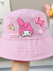 Sanrio 1 pièce Chapeau de soleil d'été Sanrio, chapeau de seau à large bord adorable avec Pompompurin et My Melody