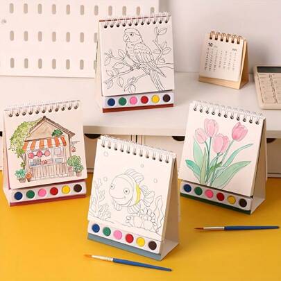 1 Set Watercolor Paper Watercolor Painting Set Watercolor Graffiti Coloring Book Art Painting Book Creative Watercolor Painting Book,Perfect Birthday Gift, Easter Gift, Party Holiday Gift