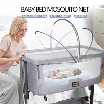 Màn chống muỗi cho bé có thể gấp gọn, che phủ toàn bộ, không cần lắp đặt