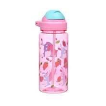 Kids Straw Cup With Big Capacity, Cute Design, Heatproof Plastic Sports Water Bottle For Summer