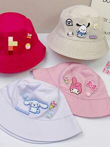Sanrio 1 pièce Chapeau de soleil d'été Sanrio, chapeau de seau à large bord adorable avec Pompompurin et My Melody