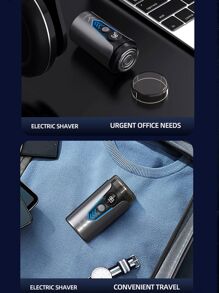 Afeitadora eléctrica para hombres, afeitadora eléctrica resistente al agua, recortadora de barba portátil y de viaje - Multicolor - Ver 9