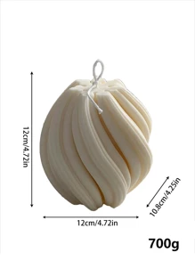 旋转几何蜡烛 - 大型精美手工柱状香薰大豆蜡旋转蜡烛优雅泡泡美学蜡烛家居礼物居家房间架子装饰概念螺旋蜡烛礼物生日毕业典礼，婚礼 - 彩色 - 查看 6