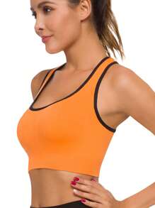 Racerback Sports Bras For Women Seamless Activewear Bras Padded Workout Gym Sleep Everyday Bra Sports Bras For Women Wireless Underwear Bralette Compression Fashion Loungewear - Royal Blue - View 3