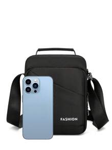 gorchis New Men's Multi-Pocket Shoulder Bag, Small Casual Cross-Body Bag, Multi-Function Business Pouch, Phone Bag, Black Cloth Bag Sling Bag For Men - Black - View 7