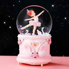 1pc Crystal Ball With Automatic Snowfall, ABS Mini Crystal Ball, Lamp-Included, Resin Desktop Decoration, Creative Gift, Home Decor For Men And Women, (Battery Not Included) - Multicolor - View 3