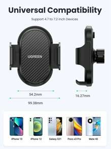 UGREEN Air Vent Car Phone Mount 360º Rotation Phone Holder 4.7-7.2'' Phone Stand Compatible With Iphone Xiao Mi OPPO