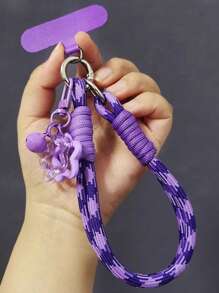 Corda de Pulso de Nylon, Adequada para Capas de Telefone, Cordão Universal para Clipe, Corda Trançada com Encantos, Adequado para Mulheres, Acessório Pendente Antiderrapante para Compras, Presente para Mãe, Família, Amigos, Aniversário, Feriado, Enfeite de Celular, Corrente de Celular - Multicolorido - Visão 13