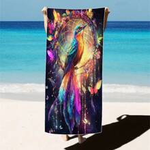 1 Piece Extra Large Beach Towel - Quick Drying, Soft, Lightweight, Sand-Free, Microfiber Material, Cute Bird Design, Ideal Gift For Women And Adults, Suitable For Pool, Travel And Swimming Summer, Holiday