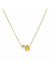 قلادة مصنوعة من الستانلس ستيل والذهب الأصفر مطلي بالكهرباء 18 قيراط، مقاومة للماء والعرق، مناسبة للارتداء اليومي، إكسسوارات للسيدات، هدية عيد الحب، هدية للأم، هدية عيد الأم