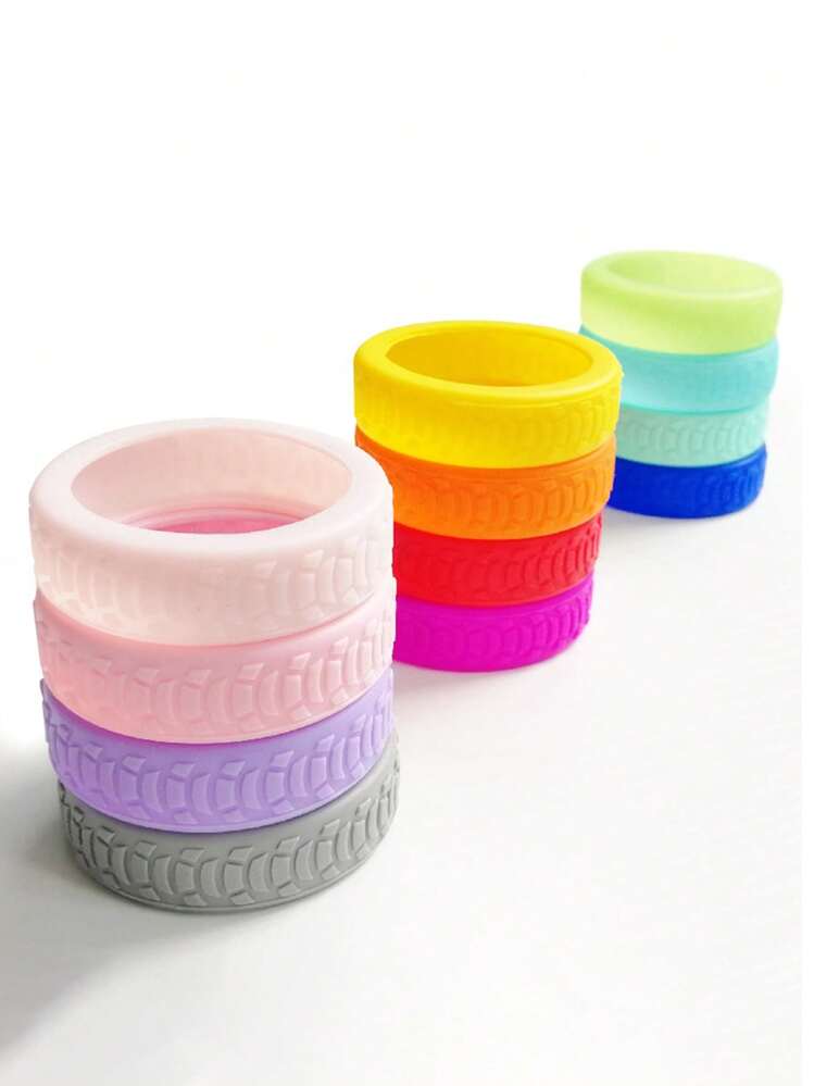 Cubiertas de ruedas de equipaje de silicona - Reducción de ruido y absorción de impactos, protección para maletas y sillas de oficina, accesorios de viaje para carritos y carritos de equipaje, colores surtidos, protectores de rueda flexibles, protectores de maleta a prueba de golpes para viajes suaves - Multicolor - Añade 6